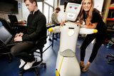 thumbnail: Stevie The Robot at the Robotics and Innovation Lab (RAIL) at TCD with Niamh Donnelly and Andrew Murtagh.