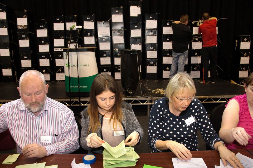 Counting gets under way for the Kilkenny by election in Kilkenny this morning.
Photo: Tony Gavin