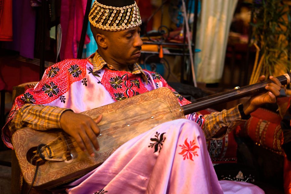 A Moroccan Gnawa musician