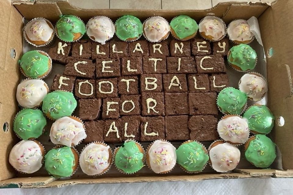 A cake made to commemorate the 10th birthday of the 'Football for All' initiative. 