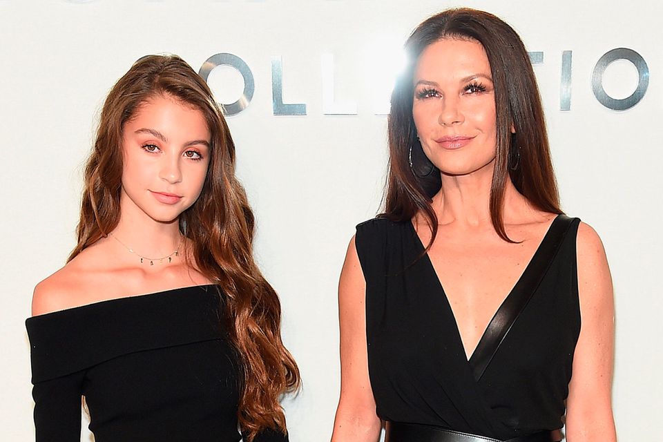 Catherine Zeta Jones introduces mini-me daughter Carys (14) at NYFW