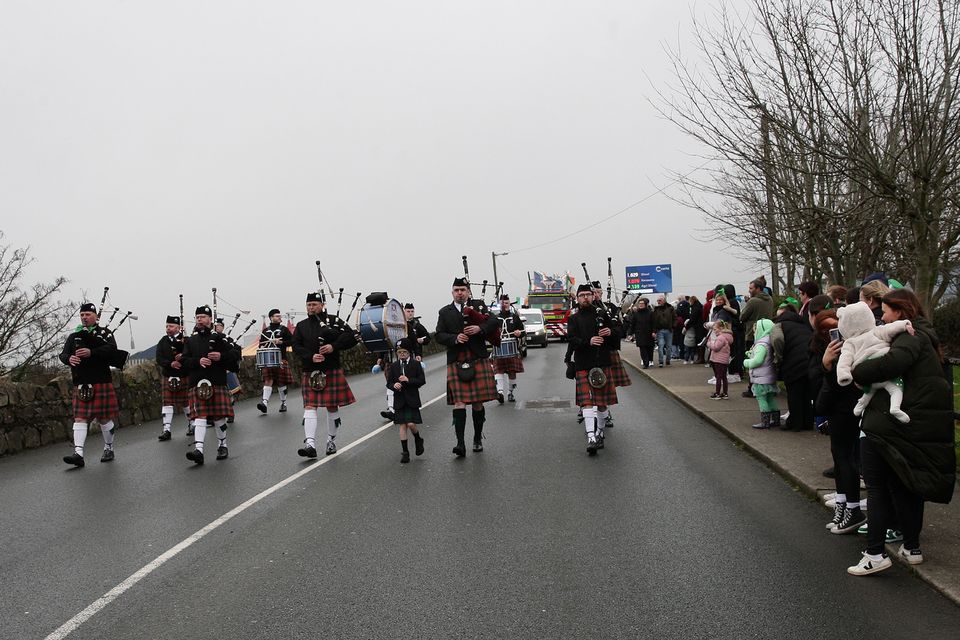 The Arklow Pipe band Taking part in the Arklow parade.
