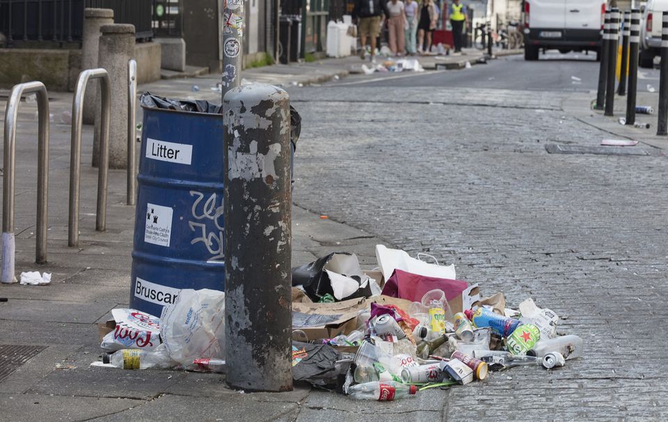 Thirty tonnes of rubbish was collected on St Patrick’s Day last year. Pic: Arthur Carron