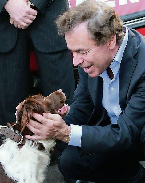 Alan Shatter with search dog Max at the Civil Defence HQ in Dublin. Arthur Carron