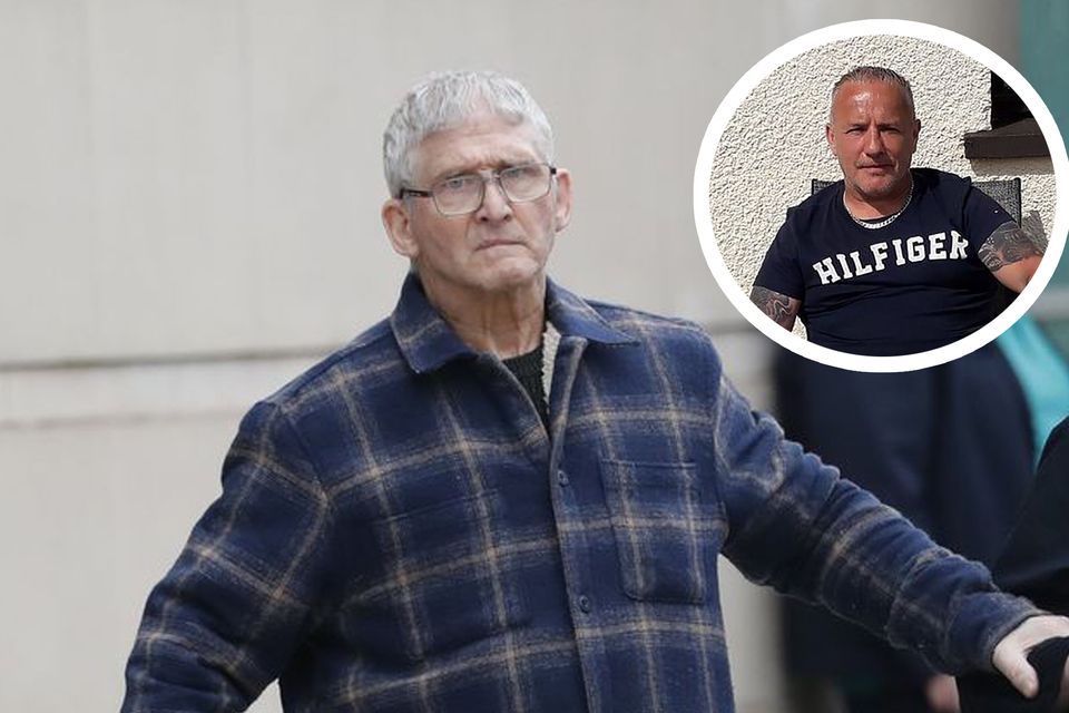 Robert Mervyn Fulton leaving Laganside courthouse on Friday, March 1 and (inset) murder victim Roy 'Fobby' Reynolds