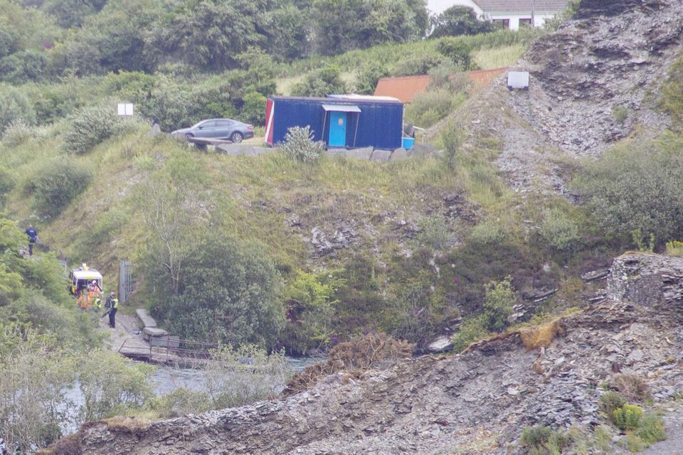 Tragic scene: The quarry in Portroe, Co Tipperary where two men were found drowned. Photograph Press 22