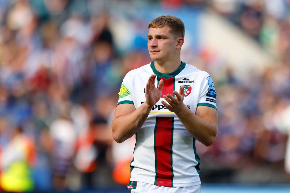 Leicester Tigers' Jack van Poortvliet. (Photo by Malcolm Couzens/Getty Images)