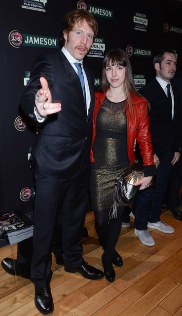 Martin Maloney and Tania Westander at the Hardy Bucks premiere.