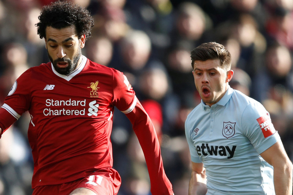 The fitness of Liverpool’s Mohamed Salah will be vital to both clubs on the Premier League run-in. Pic: Reuters