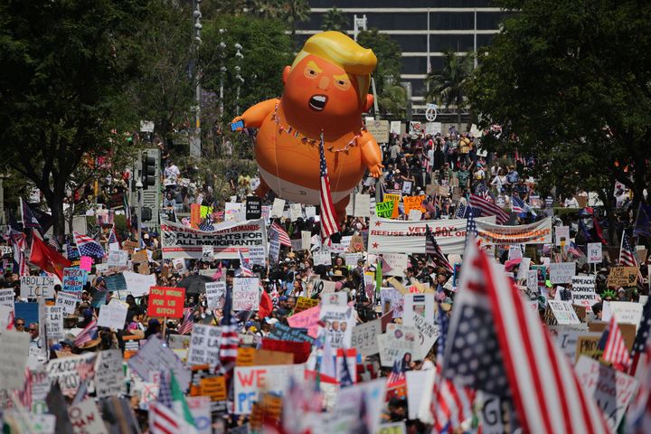 Trump holds his birthday military parade amid huge 'No Kings& protests across the US