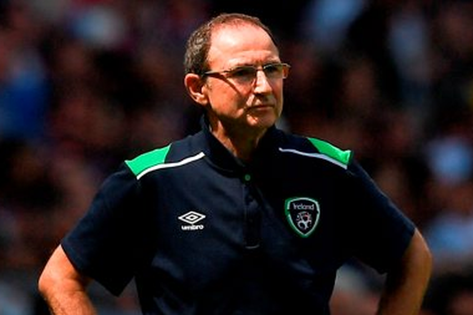 Republic of Ireland manager Martin O’Neill on the sideline in Lyon yesterday. Photo: Stephen McCarthy/Sportsfile