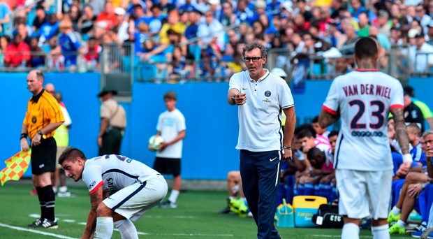 Paris Saint-Germain's coach Laurent Blanc