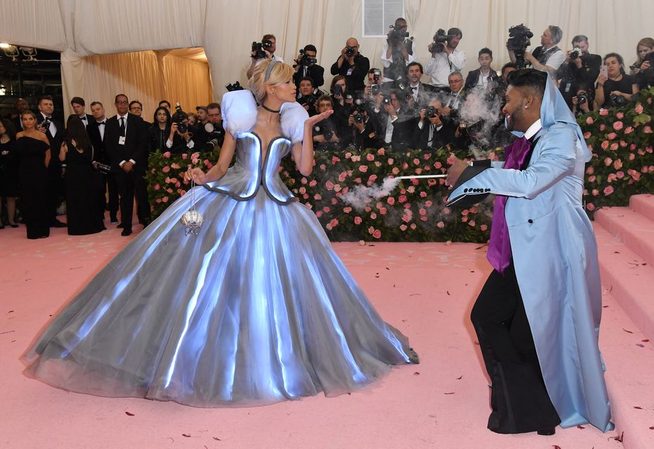 Zendaya and Law Roach arrive for the 2019 Met Gala at the Metropolitan Museum of Art on May 6, 2019. Photo: ANGELA WEISS/AFP via Getty Images