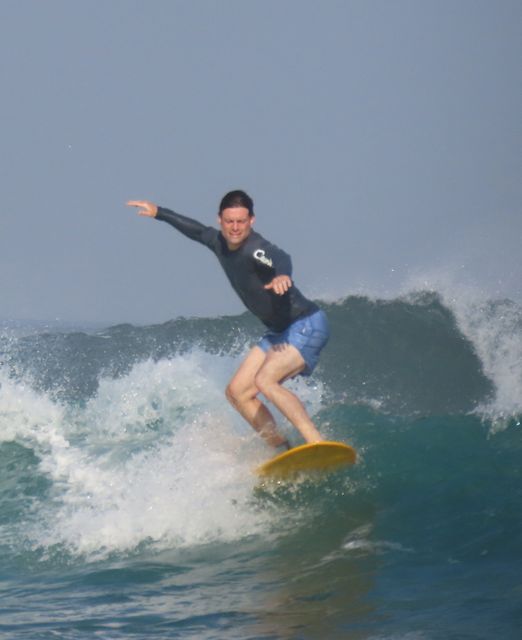 JJ surfing in Bali