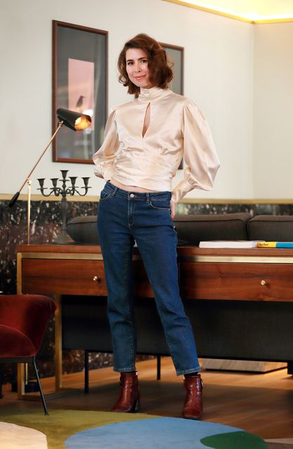 Sophie Donaldson Sophie Donaldson in her silk blouse at the Alex Hotel in Dublin. Photo: Frank McGrath