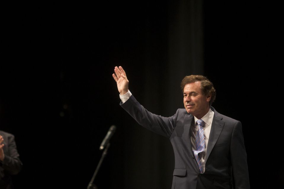 Minister Alan Shatter at one of the Four Citizenship Ceremonies which took place in the Dublin Convention Centre last month. Picture: Mark Condren