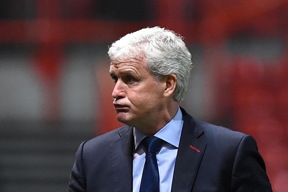 Mark Hughes' Stoke will be without a host of defenders on Saturday