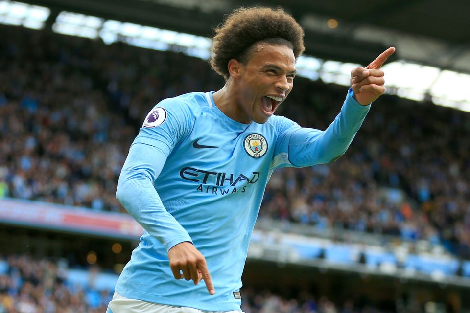 Leroy Sane came off the bench to score twice for Manchester City