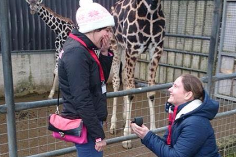 The tender moment in Fota Wildlife Park when Lieutenant Grace Fanning proposed to Carol Brady.