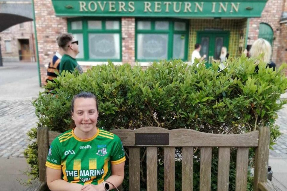 Nora Begley taking a breather in Weatherfield after her exploits for the Tralee Born to Run club at the Great Manchester Run