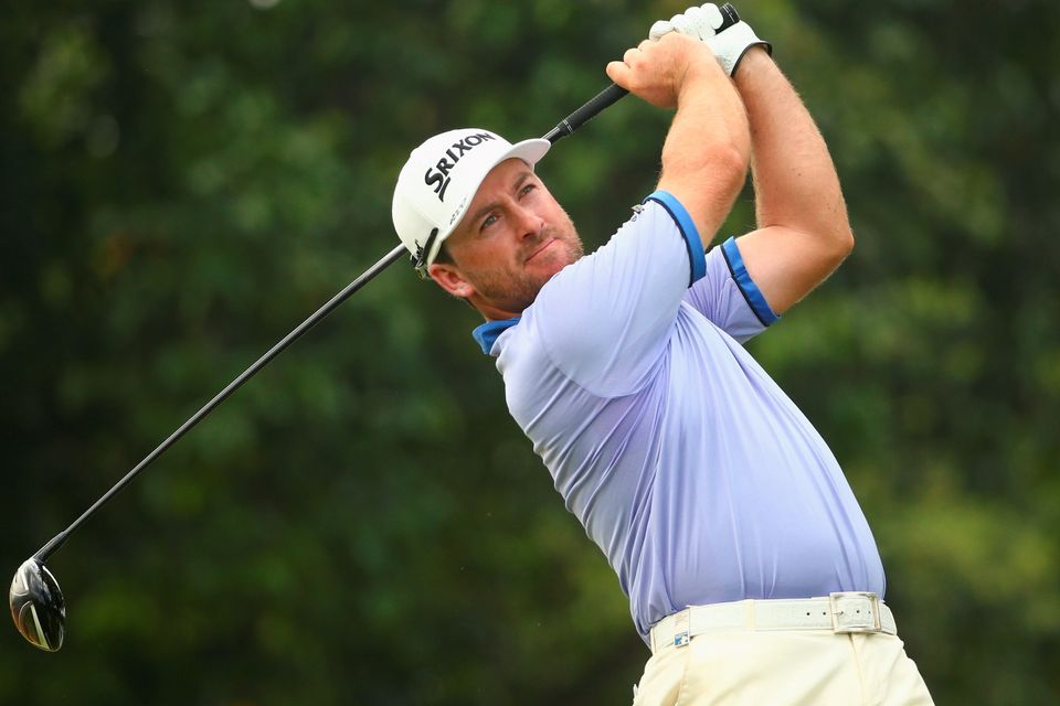 Graeme McDowell of Northern Ireland in action during the second round of the 2015 Maybank Malaysian Open at Kuala Lumpur Golf & Country Club on February 6, 2015 in Kuala Lumpur, Malaysia