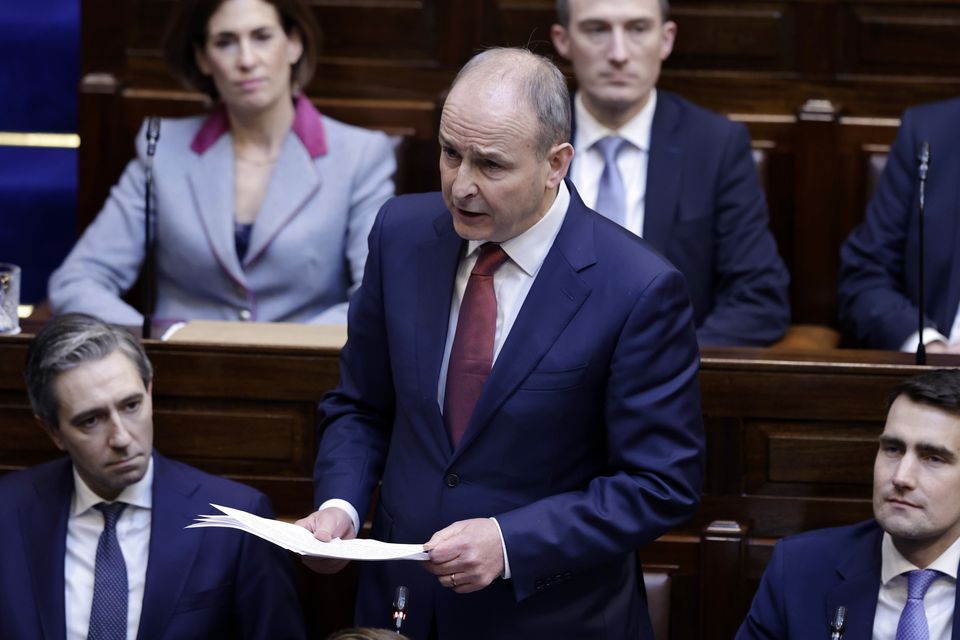Taoiseach Micheál Martin speaking in the Dáil. Photo: PA