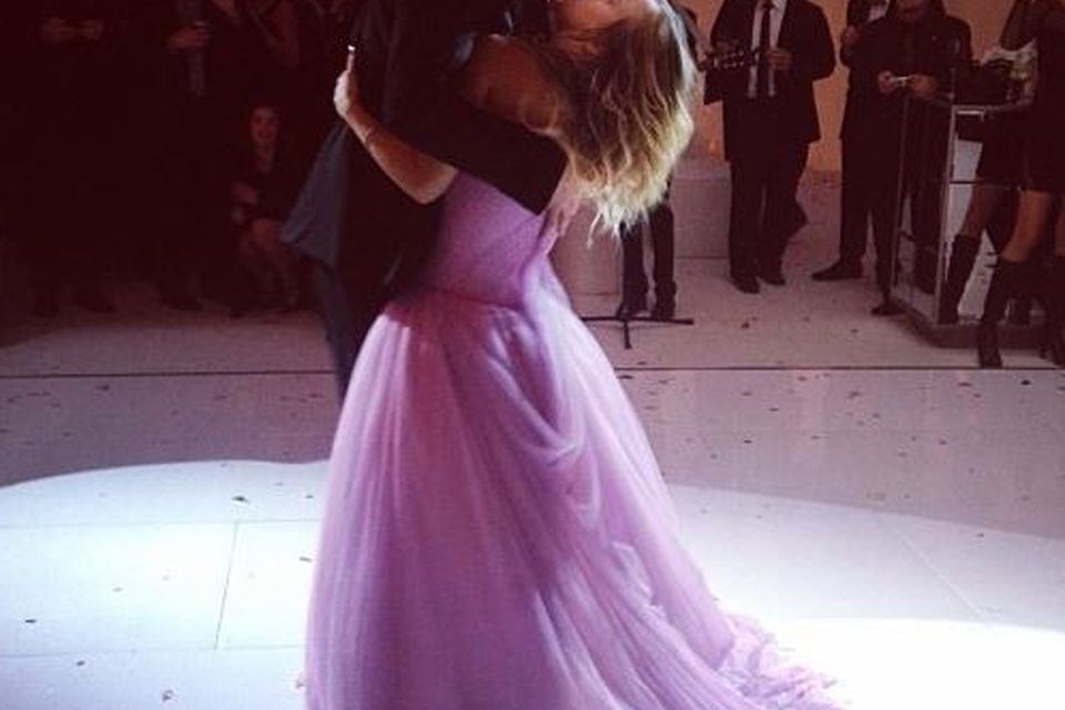 And the bride wore pink Actress Kaley Cuoco ties the knot with