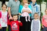 thumbnail: Mark and Karen O’Connell with their children ranging from 5 months to 14 years, Katie, Damien, Aimee, Dylan, Emma and Erin. Picture: Garry O'Neill