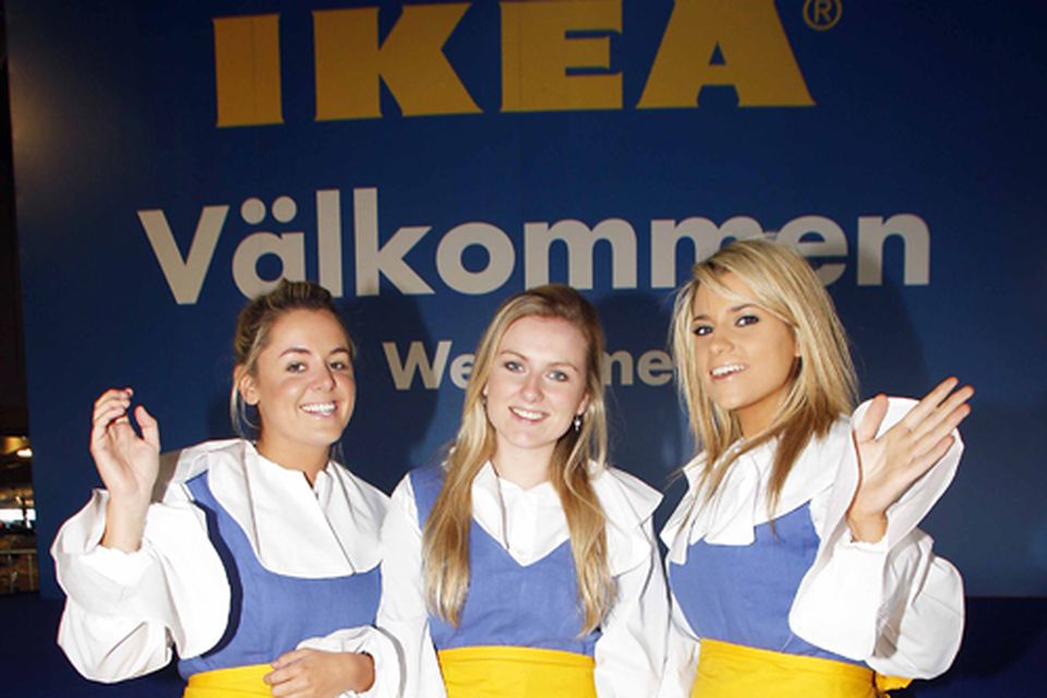 Pictured on the IKEA opening day at Ballymun were IKEA girls, Emma Cullen, Muirreann Judge and Maria Morris