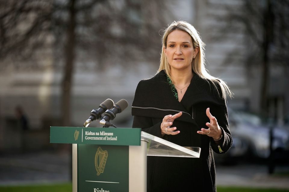 Justice Minister Helen McEntee's home was evacuated after a bomb threat. Photo: PA
