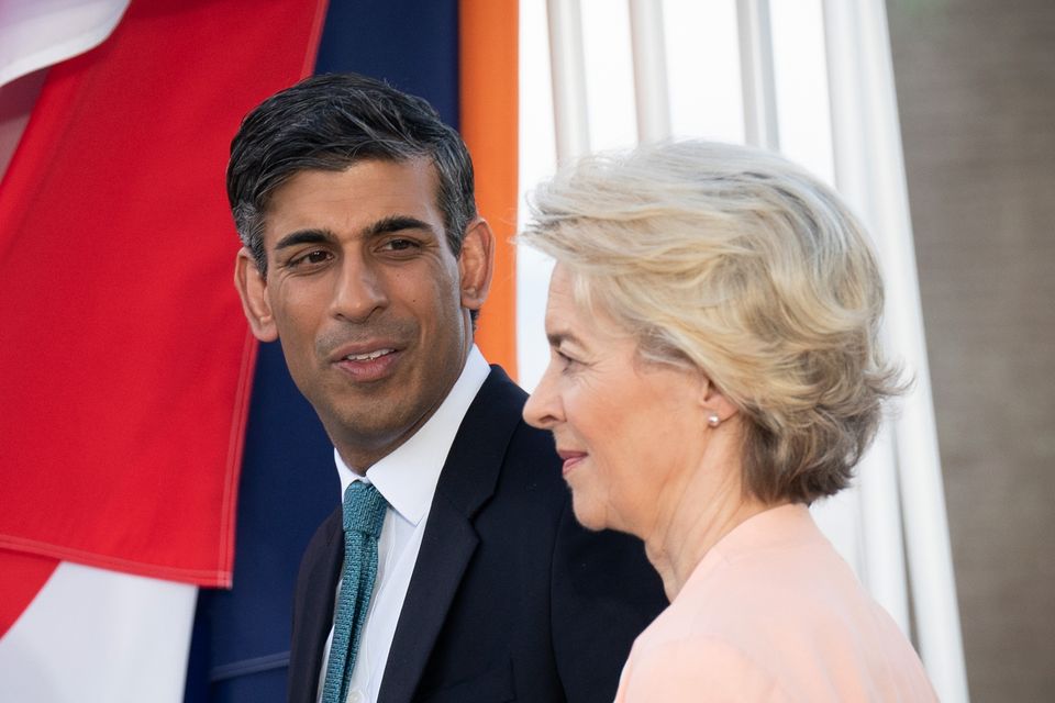 UK prime minister Rishi Sunak, seen here with European Commission president Ursula von der Leyen, must talk with Brussels to help resolve the migration crisis. Photo: Getty