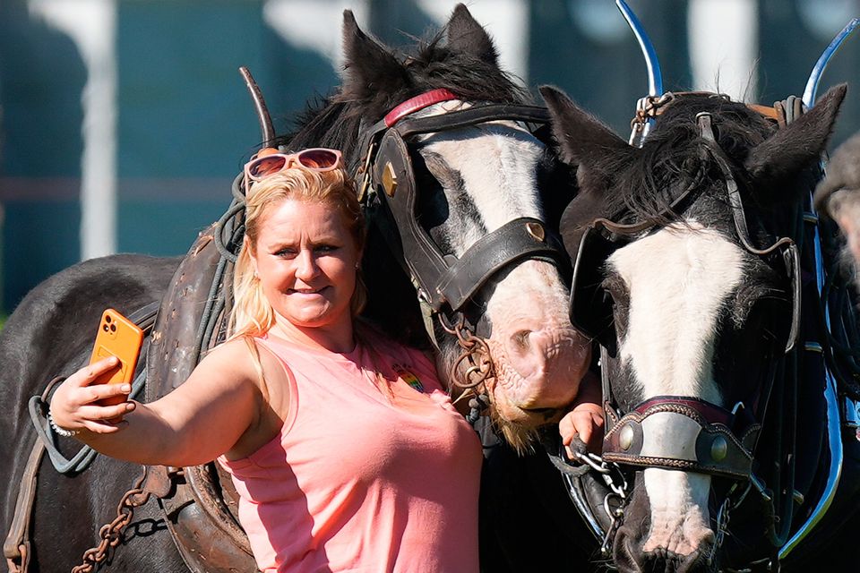 Emma Nott from Macroom at the Ploughing Championships at Ratheniska, Co Laois. Photo: Niall Carson/PA Wire