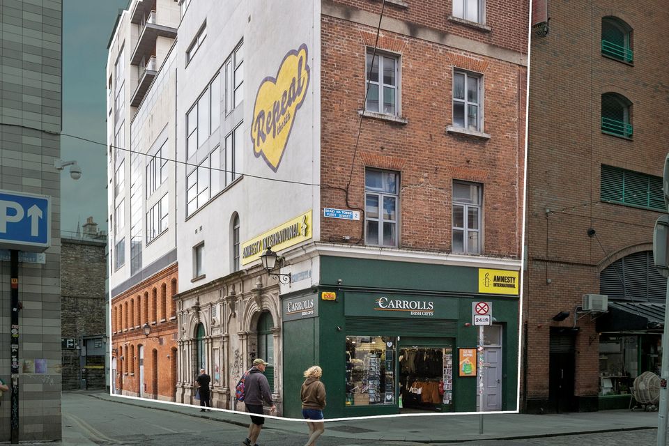 The commercial building in Temple Bar, Dublin