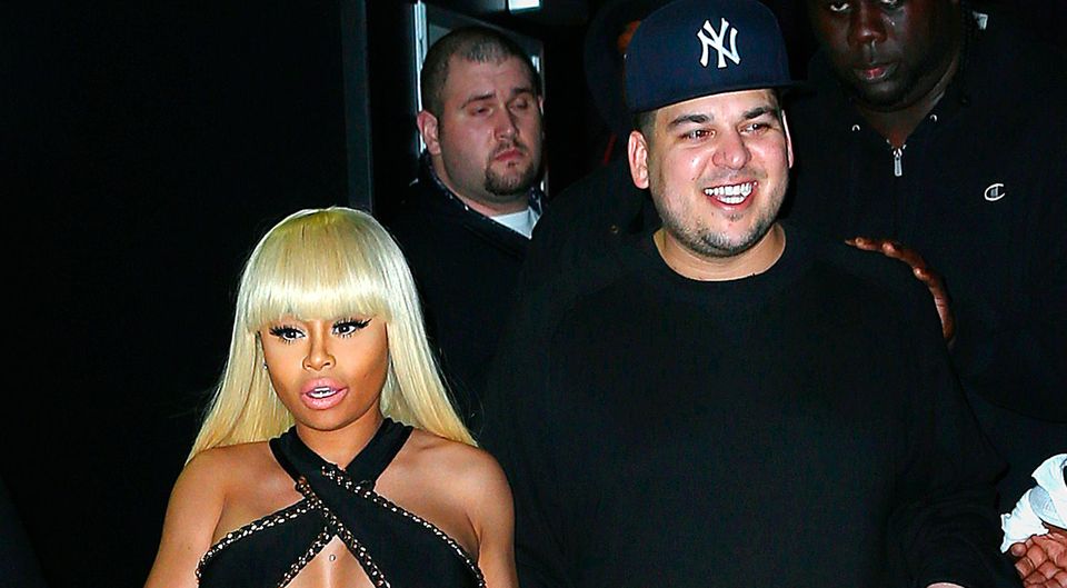 Rob Kardashian and Blac Chyna are seen on April 14, 2016 in New York City.  (Photo by XPX/Star Max/GC Images)