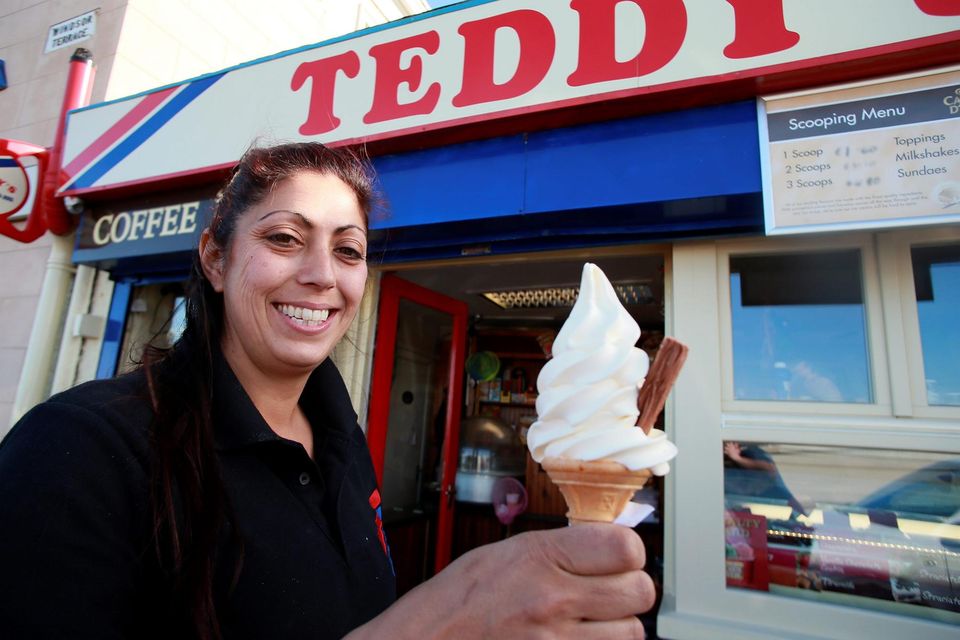 Yasmin Khan at Teddy’s ice-cream in Dún Laoghaire. Pic: Arthur Carron