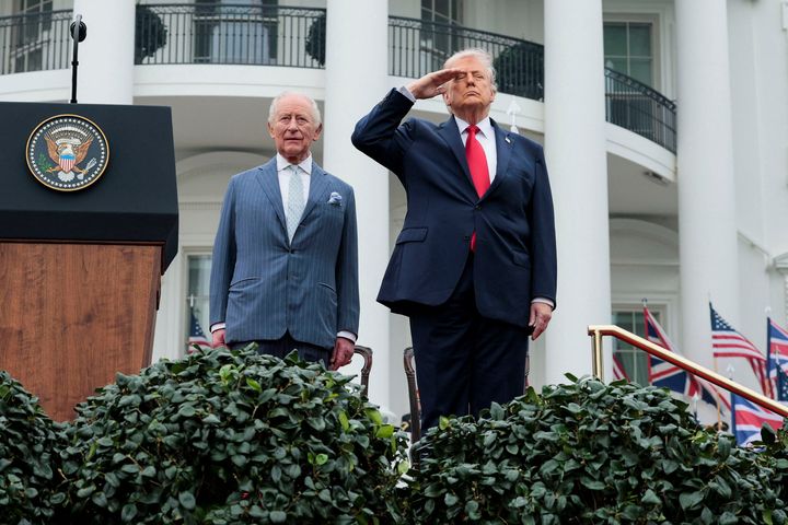 Donald Trump heaps praise on ‘very elegant man’ Britain’s King Charles during state visit and hails ‘unique’ bond between US and UK