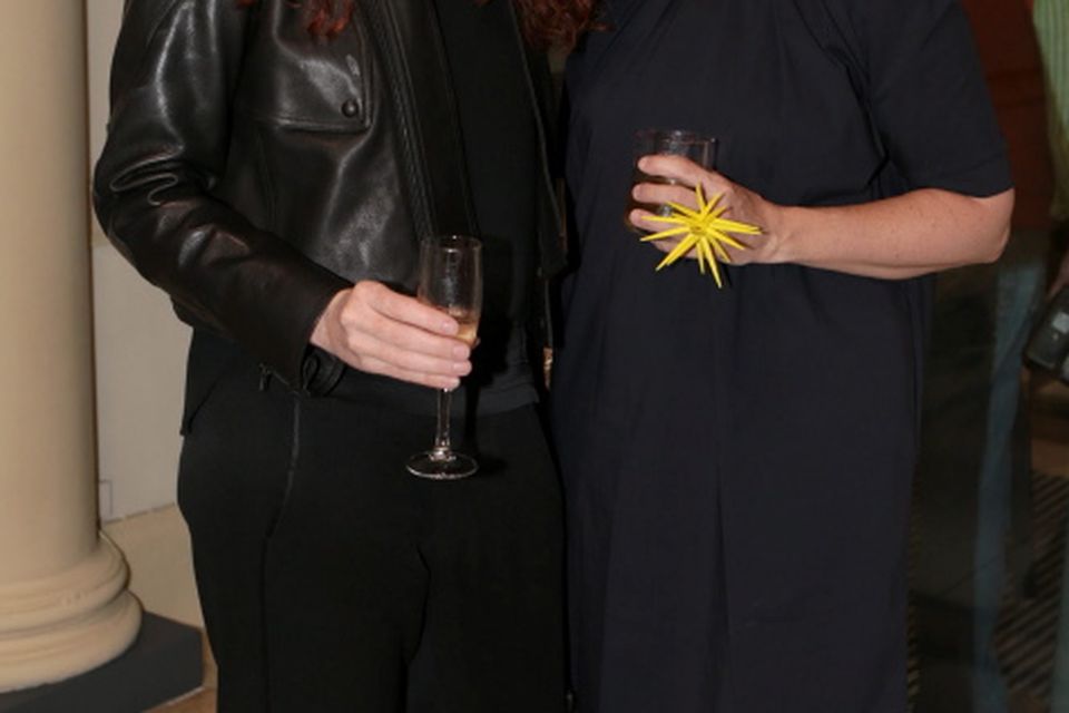 12/9/13 Paula Hughes and Grainne Walsh at the launch of the Louise Kennedy Autumn/Winter 2013 collection at the Hugh Lane Gallery in Dublin. Picture:Arthur Carron/Collins