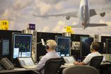 thumbnail: Air traffic controllers at NATS' huge Swanwick Centre in England
