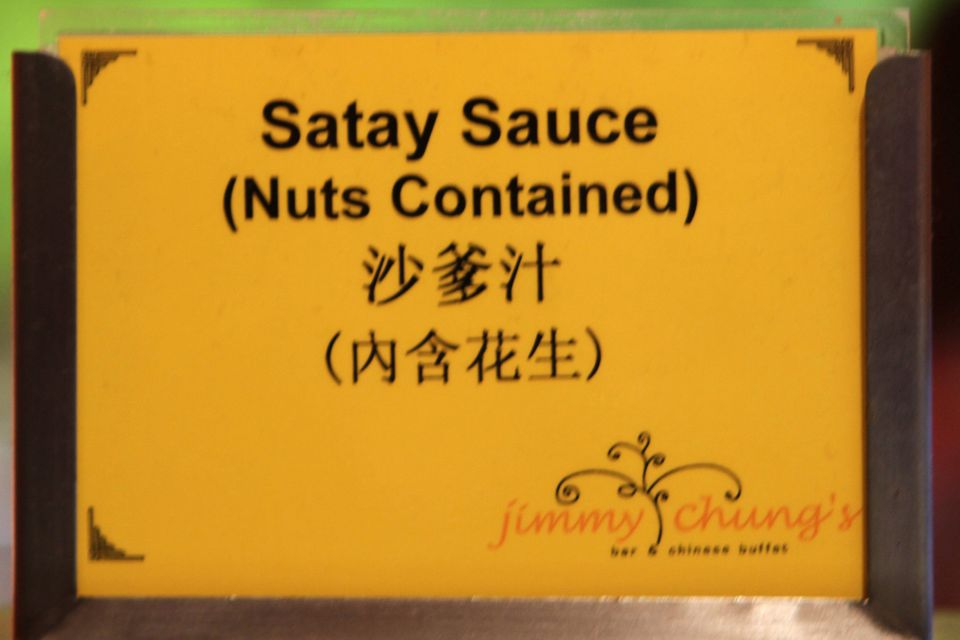 Jimmy Chung’s restaurant had clearly marked that its sauce contained nuts.
