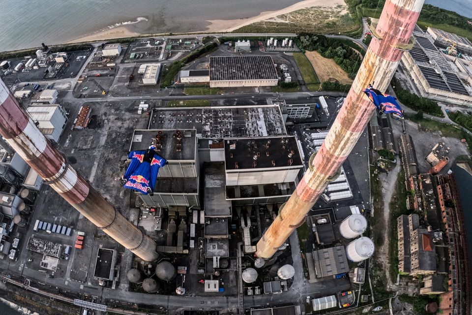 Red Bull Skydive at Poolbeg, Sandymount Strand, Dublin ©INPHO