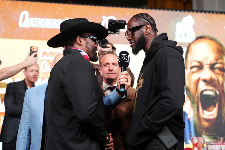 Deontay Wilder promises ‘explosion’ as Derek Chisora arrives for face off in tank with Nigel Farage ahead of final fight