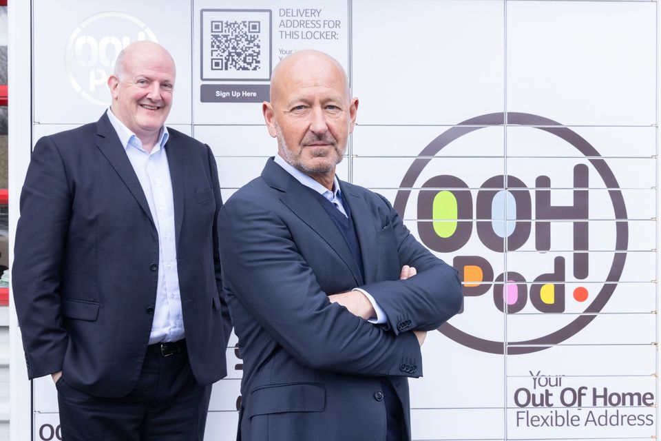 The deal comes as OohPod ramps up its nationwide roll-out of 24-hour lockers. Above, Philip Reynolds with OohPod founder John Tuohy. Picture by Paul Sherwood