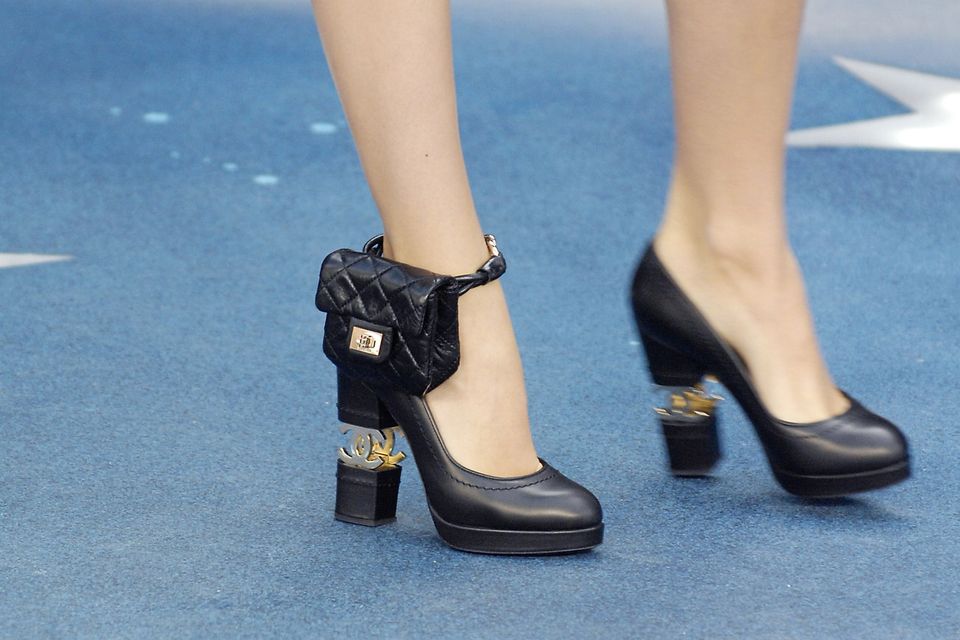 Ankle bag inspired by Lindsay de Chanel. Photo: Chris Moore/catwalking/getty images