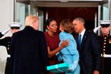 thumbnail: US President Barack Obama(R) and First Lady Michelle Obama(2nd-L) welcome Preisdent-elect Donald Trump(L) and his wife Melania(2nd-R) to the White House