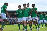 thumbnail: Johnny Kenny of Republic of Ireland, 17, celebrates with teammates after scoring their side's second goal during the Under-21 international friendly match between Republic of Ireland and Iceland at Turners Cross in Cork. Pic: Seb Daly/Sportsfile