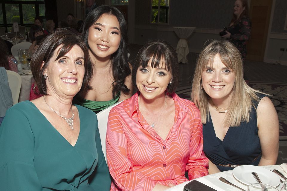 Pictured at the Gorey Community School's teachers retirement function in the Amber Springs on Friday evening were Therese MacCormaic, Nian MacCormaic, Laura Molloy, Deborah Cosgrave. Pic: Jim Campbell