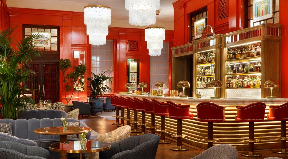 The Coral Room in London's Neo-Georgian hideaway - The Bloomsbury Hotel