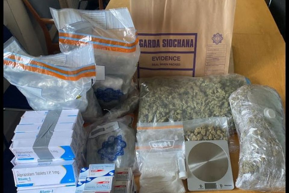 Some of the drugs and cash detained by Gardaí in Waterford today. Photo: Gardaí.
