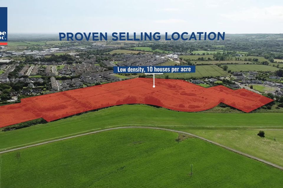 The site, which is adjacent to Wexford Racecourse, has full planning permission for 157 residential units. Photo: Kehoe & Associates.