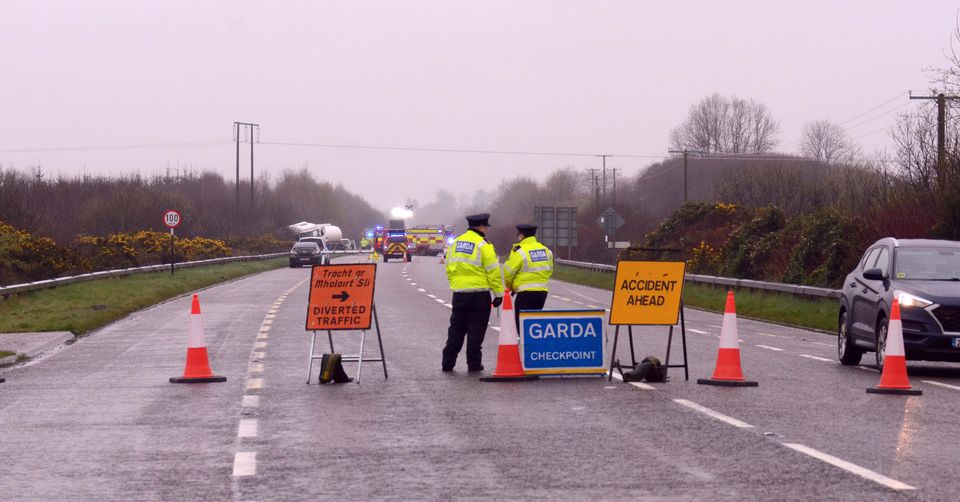 The crash occurred on the N17 near Claremorris at around 2pm ( Pic: Paul Mealey)